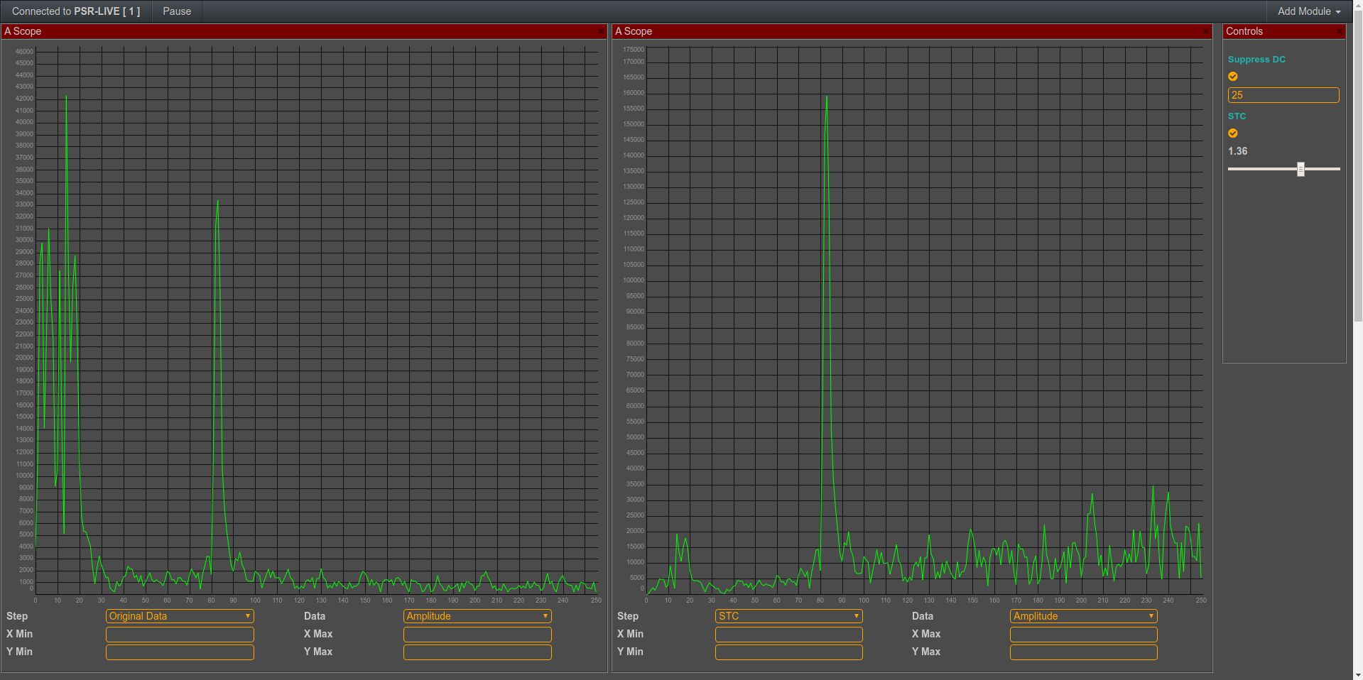 PSR-Radar - STC filtering