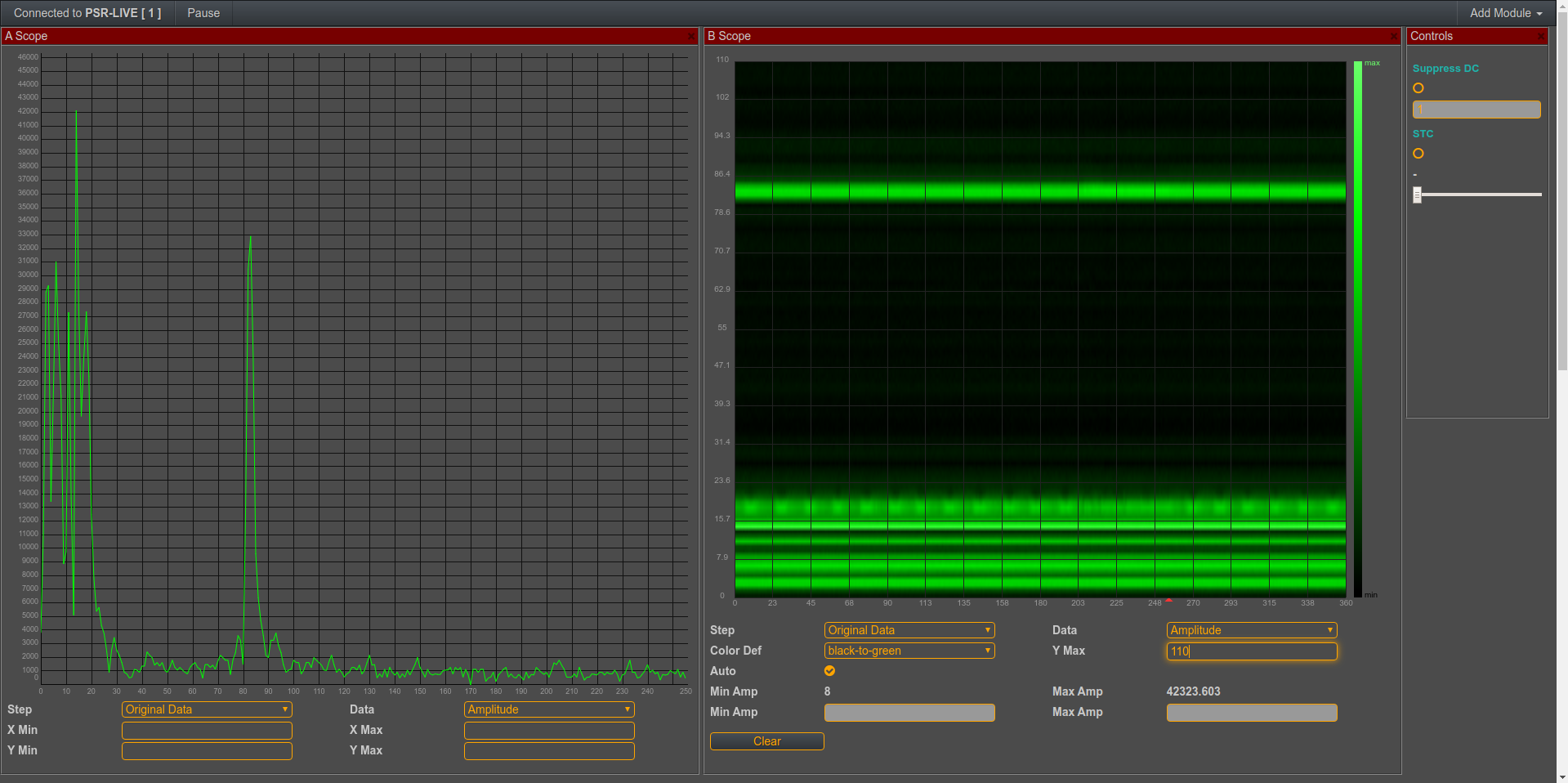 PSR-Radar - Zooming into the B-Scope