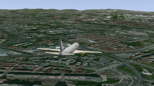 Over-land flight simulated in SkyRadar's tower simulator