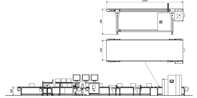 Belt system side view