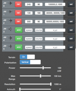 Pseudo Pilot Display of SkyRadar's PSR & SSR Simulator